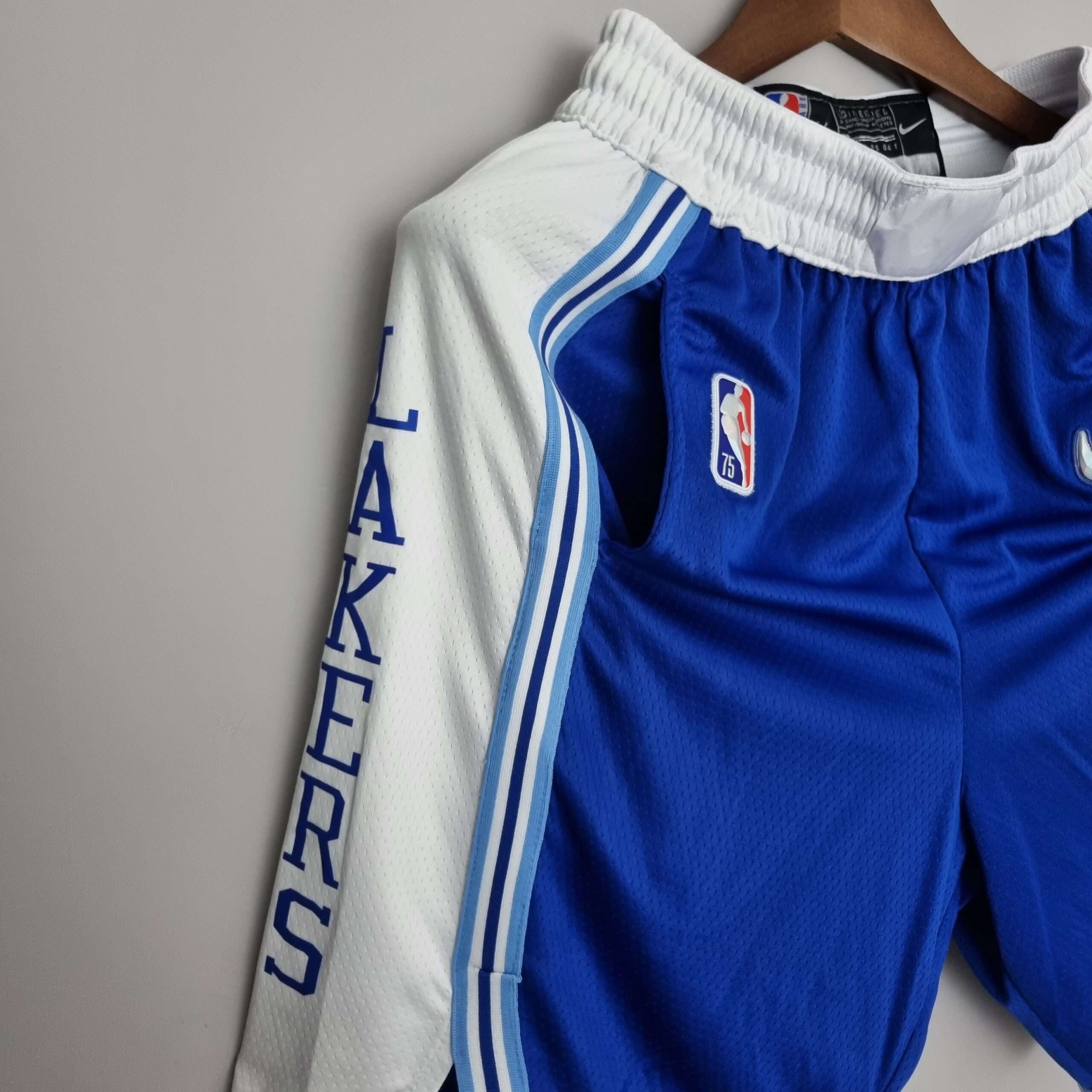 75 שנה ללוס אנג'לס לייקרס מכנסי NBA קצרים כחולים