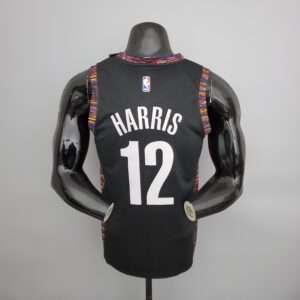 harris#12 בגרסת ברוקלין נטס סיטי חולצת NBA שחורה