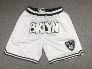 Brooklyn Nets White Swingman Throwback Shorts