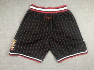 Chicago Bulls Black Red Strip CHICAGO Shorts