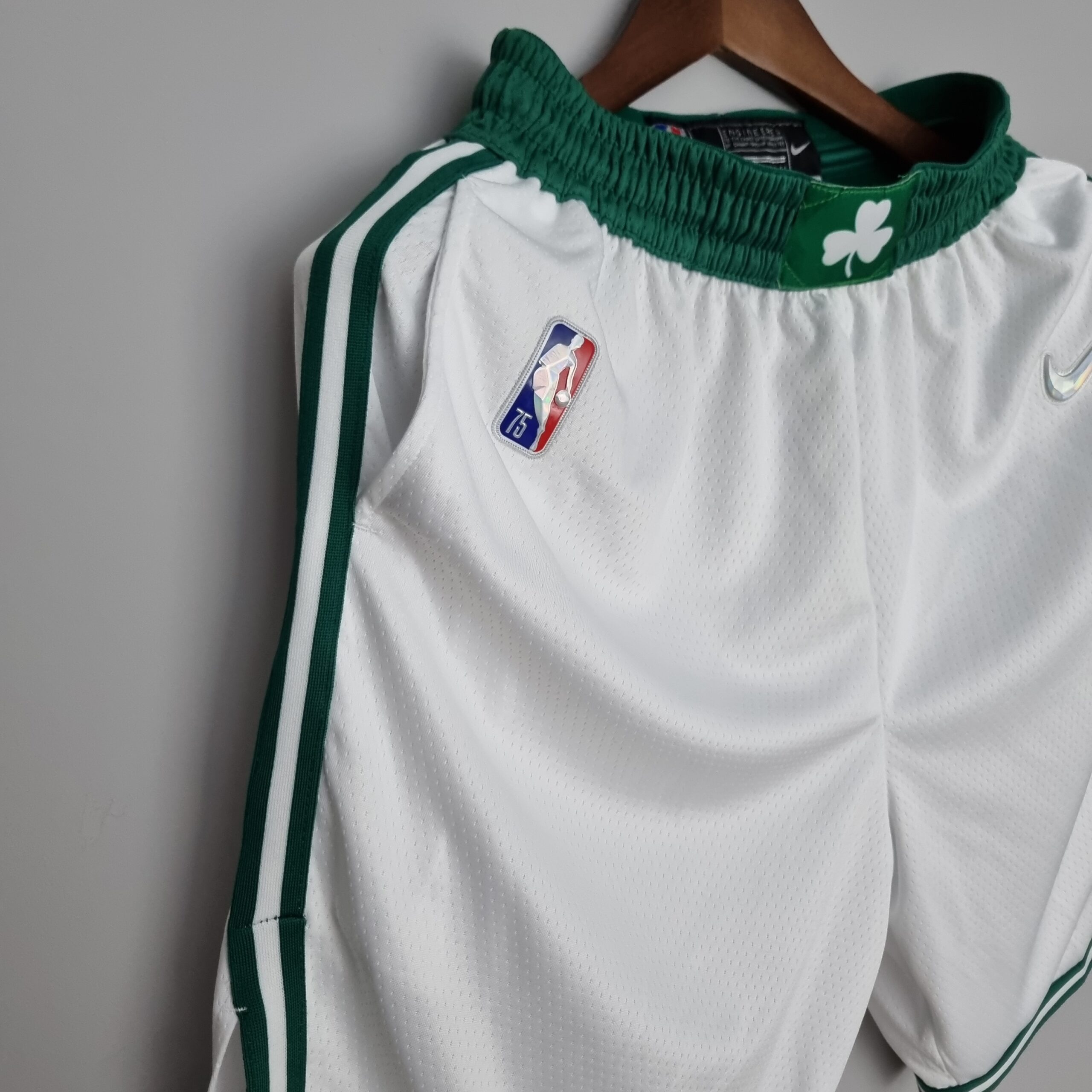 75 שנה לבוסטון סלטיקס מכנסי NBA לבנים