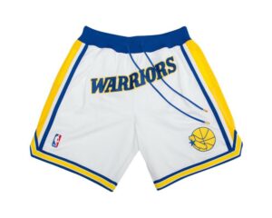 Golden State Warriors White Baksetball Just Don Shorts