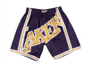 Los Angeles Lakers Big Face M&N Shorts Purple Hardwood Classics