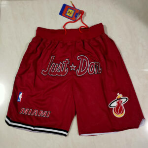 Miami Heat Retro Just Don Style Red Shorts