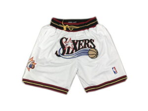 Philadelphia 76ers Basketball White Just Don Shorts