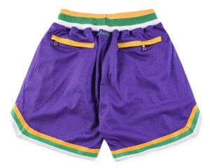 Utah Jazz 90s Throwback Basketball Purple Just Don Shorts