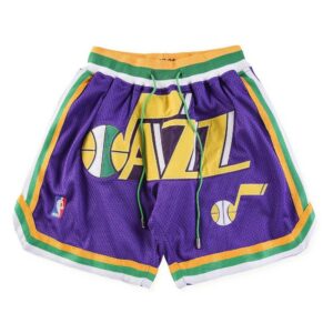 Utah Jazz 90s Throwback Basketball Purple Just Don Shorts