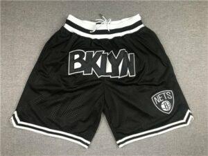 Brooklyn Nets Black Swingman Throwback Shorts