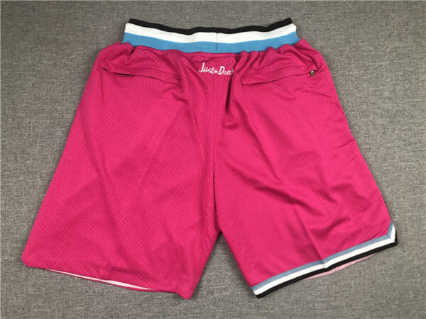 Miami Heat Pink Swingman Throwback Shorts Back