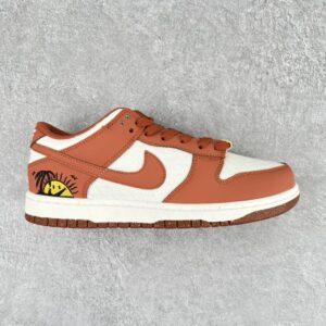 NK Dunk Low SE Sun Club White Orange