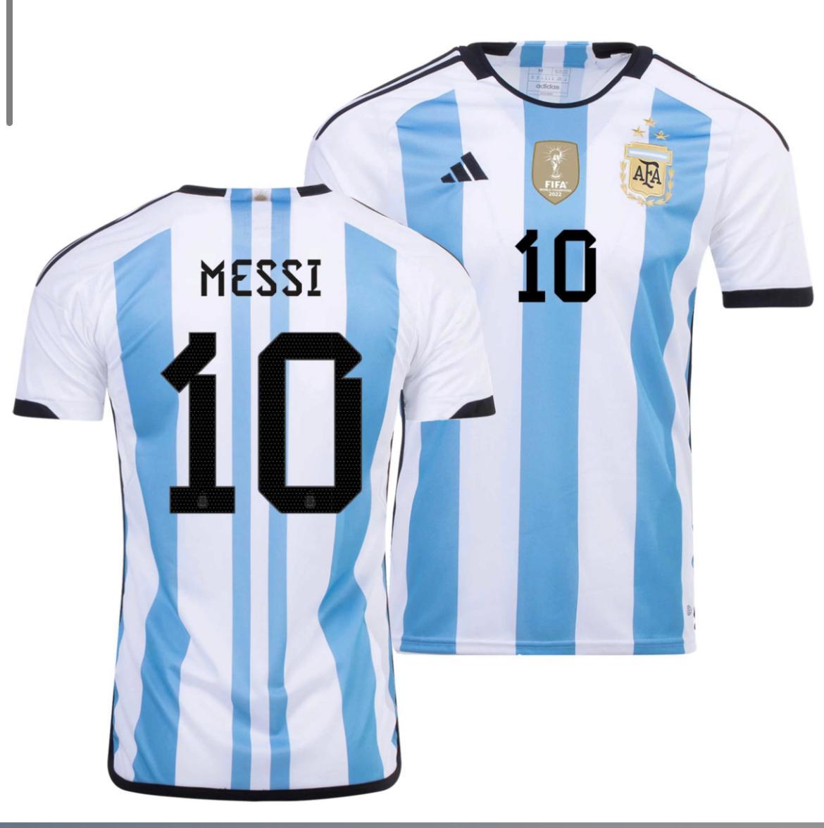 חולצת משחק ארגנטינה בית 2022 – שלושה כוכבים – זוכת המונדיאל – ליונל מסי
