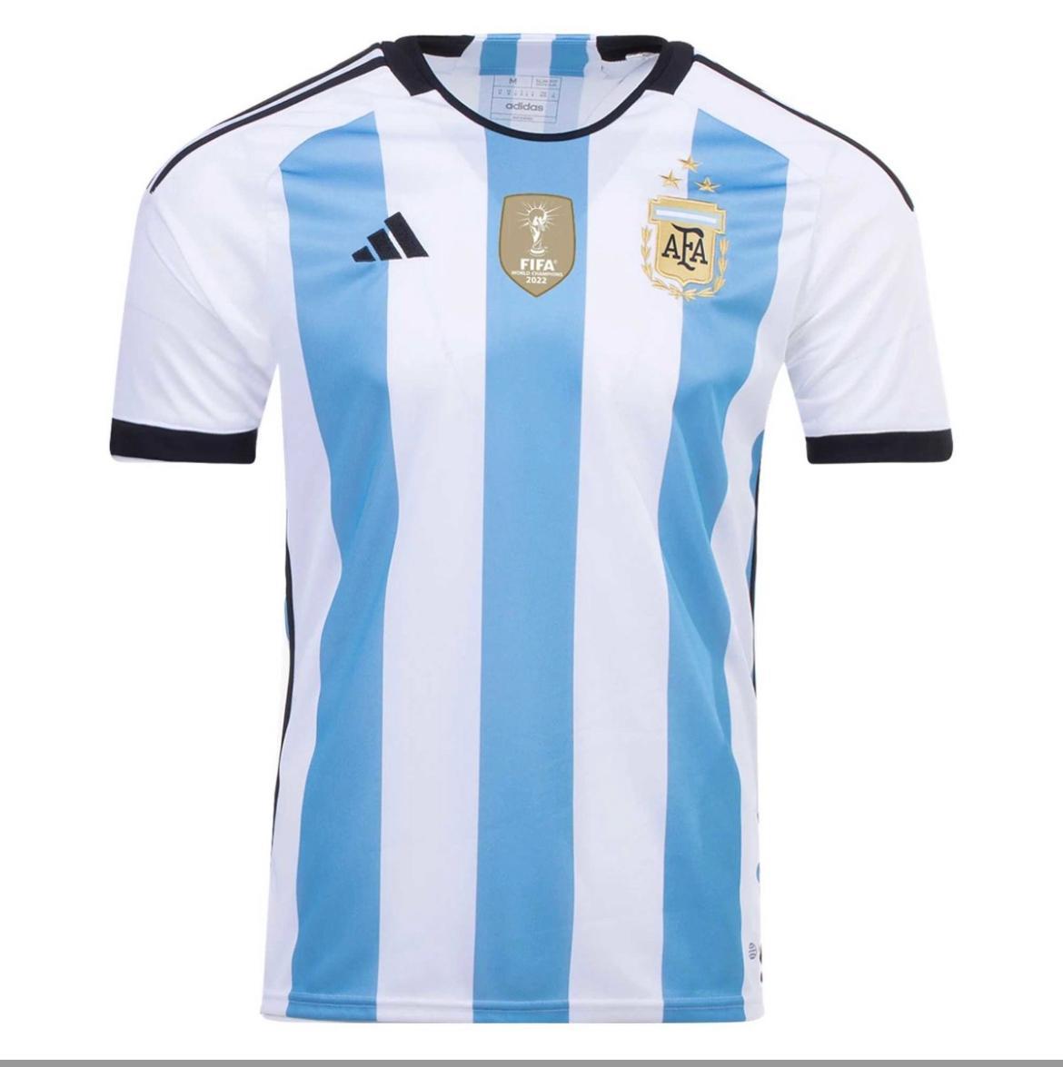 חולצת משחק ארגנטינה בית 2022 – שלושה כוכבים – זוכת המונדיאל