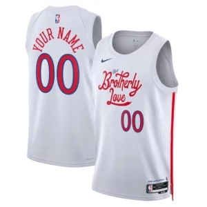 גופיית NBA פילדלפיה 76 city edition עם הדפסת שם ומספר ובחירה 22/23