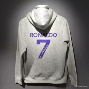 22/23 Al-Nassr FC Home CR7 רונאלדו אימונית אפורה קפוצ’ון
