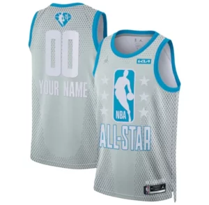 גופיית NBA אולסטאר 2022 אפורה עם הדפסת שם ומספר לבחירה
