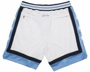 UNC University of North Carolina White Basketball Just Don Shorts