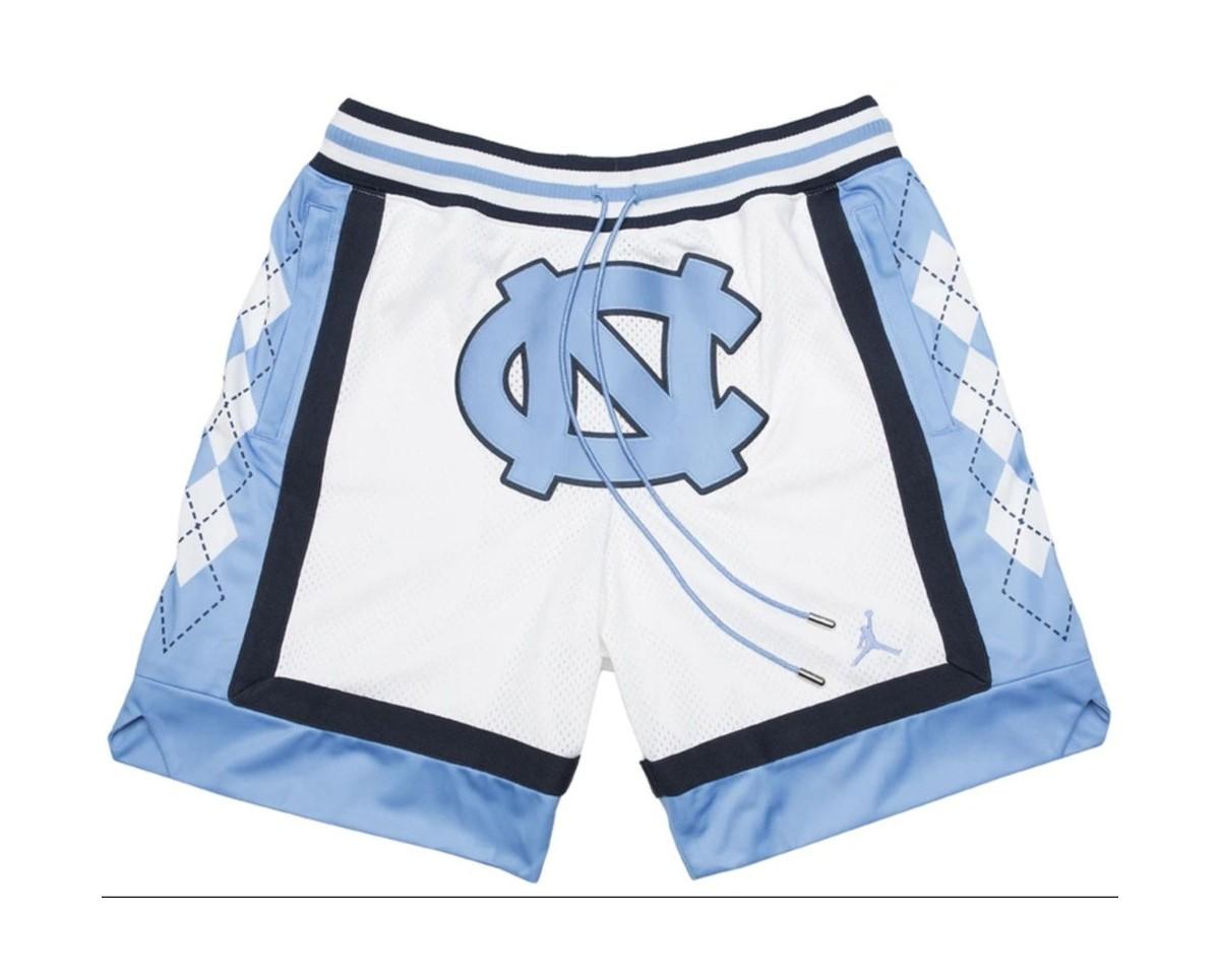 UNC University of North Carolina White Basketball Just Don Shorts