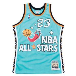 ⁨⁨⁨גופיית מייקל ג׳ורדן אולסטאר 96 Hardwood Classics טורקיז