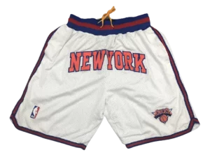 מכנסי NBA קצרים ניו יורק ניקס white ball לבן וכתום