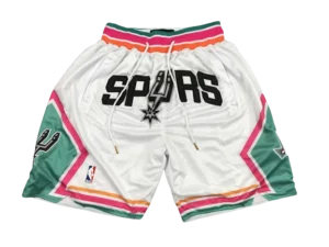 מכנסי NBA קצרים – סן אנטוניו ספרס – Just don – לבן