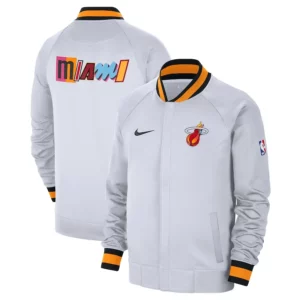 ג’קט NBA מיאמי היט לבן