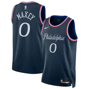 גופיית NBA טייריס מקסי פילדלפיה 76ers – Navy City Edition 2025/26 | HOOPERS