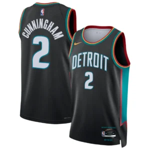 גופיית NBA קייד קאנינגהאם דטרויט פיסטונס – Charcoal City Edition 2025/26 | HOOPERS