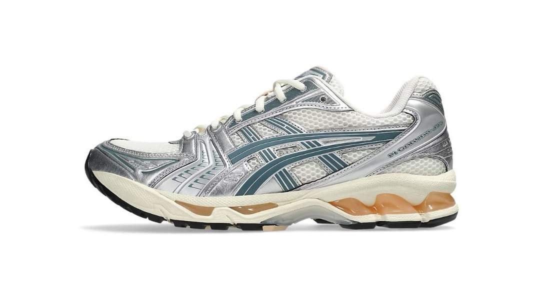 Asics Gel Kayano 14 Birch Pure Silver Teal Gold.1
