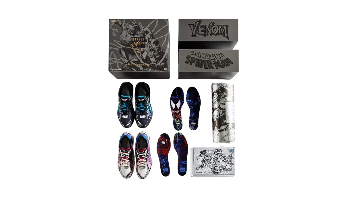Asics Gt 2160 Kith Marvel Villains Spider Manvenom Battle Spectra Pack Sealed Box Comic Included
