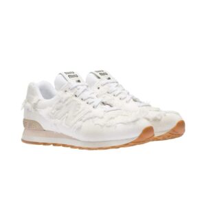 נעלי ניו באלאנס | New Balance 574 x Miu Miu – Suede White Jeans Sneakers