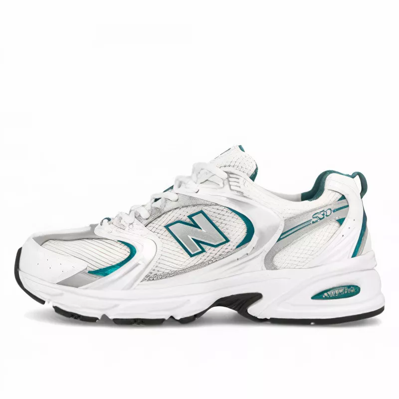 New Balance Mr 530 White Silver Metallic Green 2