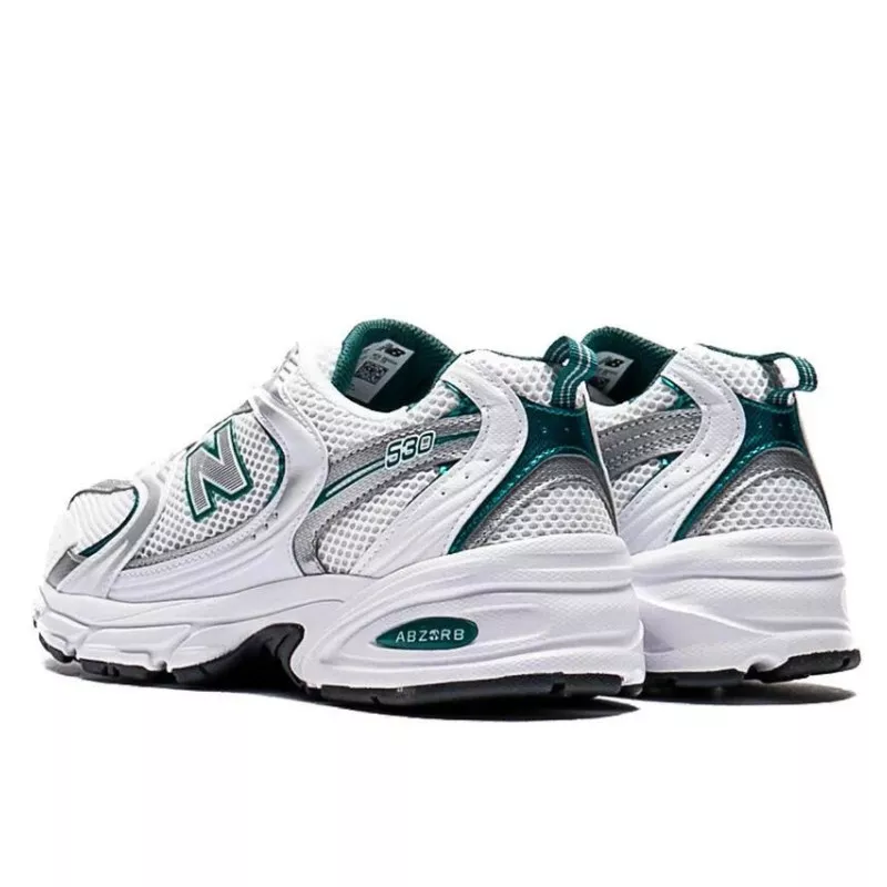 New Balance Mr 530 White Silver Metallic Green