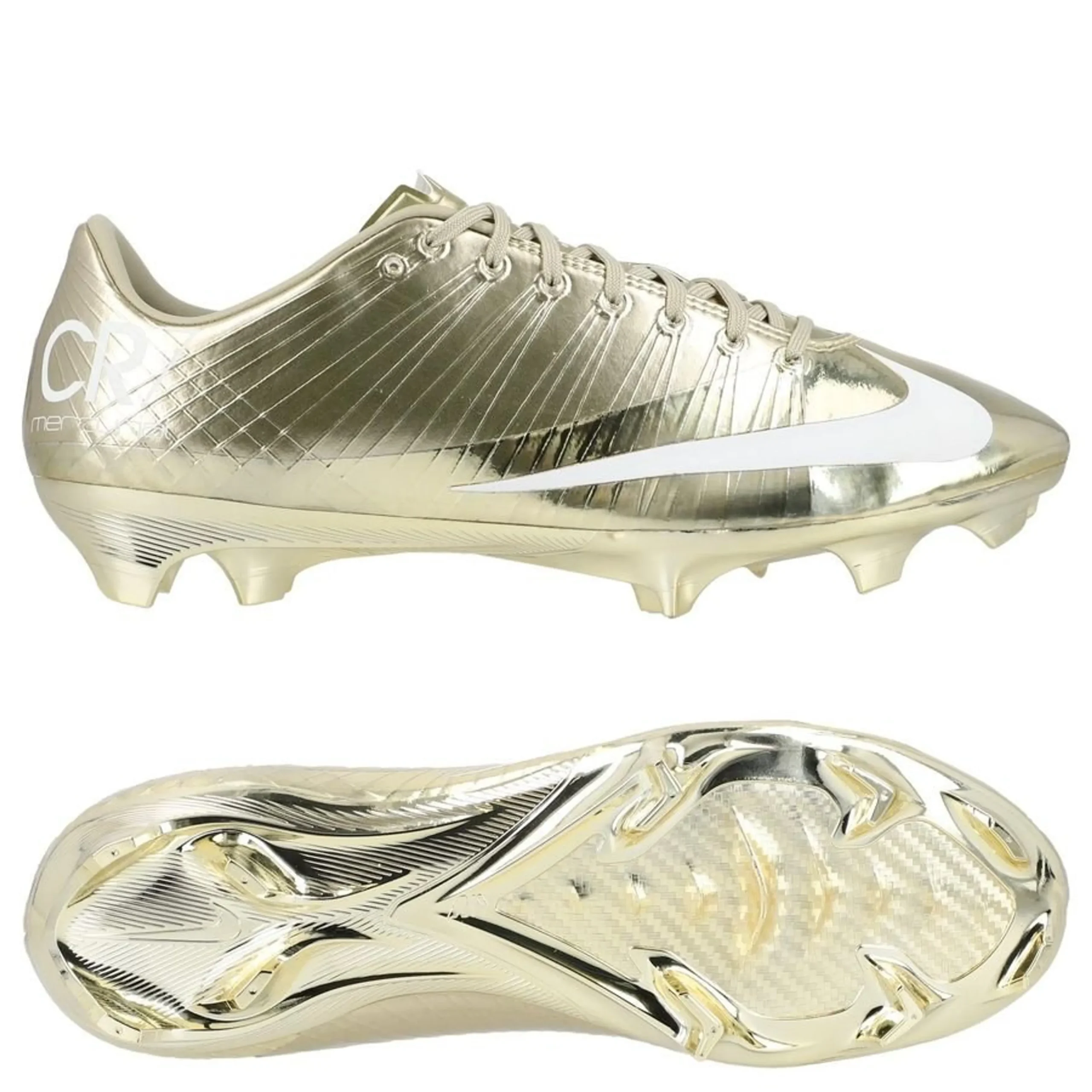 Nike Mercurial Vapor Superfly CR7 RGN - Metallic Gold/White LIMITED EDITION – תמונה 4