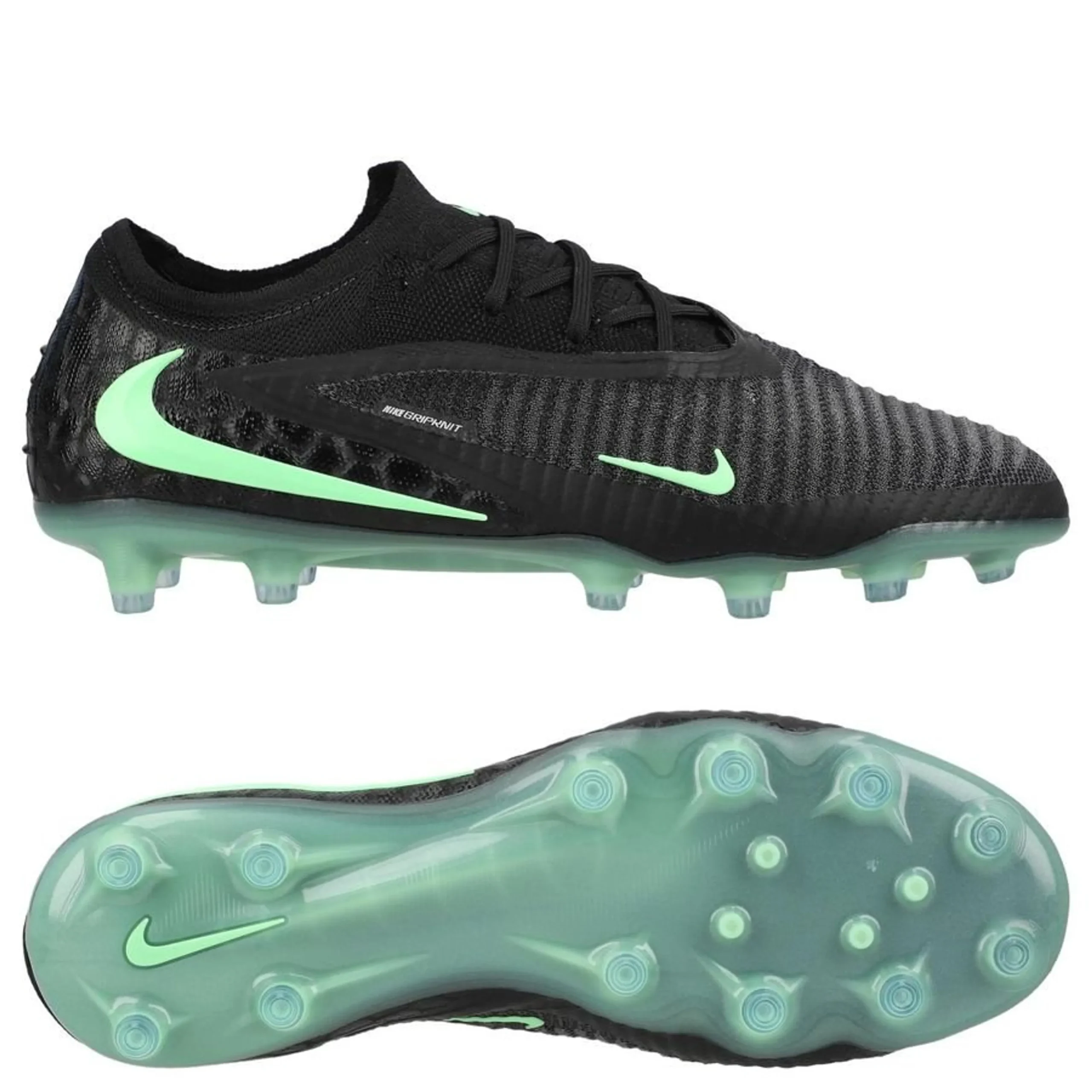 Nike Phantom 6 Elite Low Cut AG-PRO - Black/Illusion Green PRE-ORDER – תמונה 4