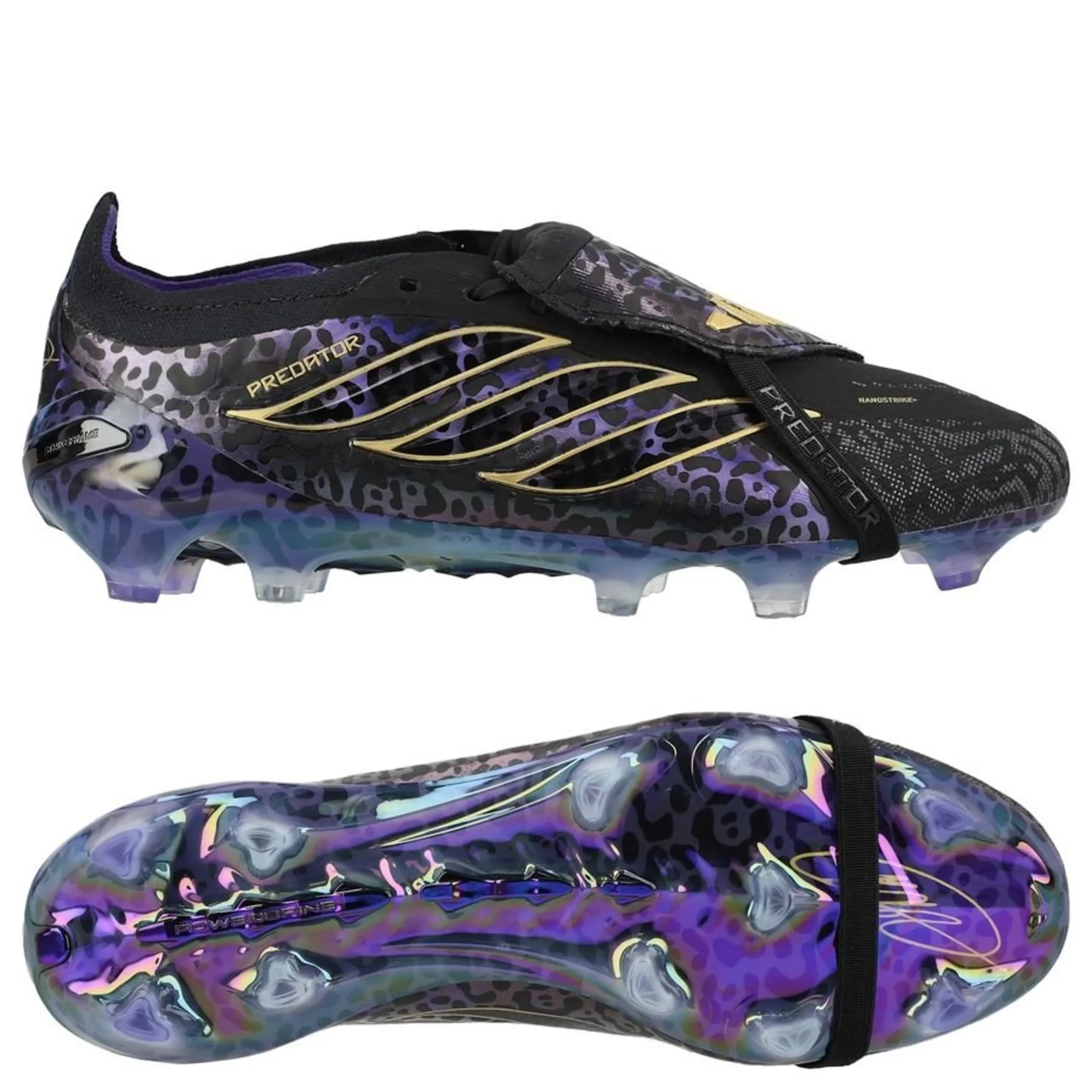 adidas Predator Elite Fold-over Tongue Elite FG Kaká - Core Black/Purple/Gold Metallic LIMITED EDITION – תמונה 4