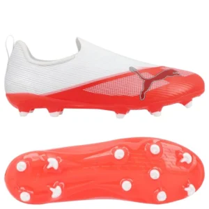 PUMA Ultra Nitro 7 Match Laceless FG/AG The Arrival – Ultra Red/PUMA Black/PUMA White Kids