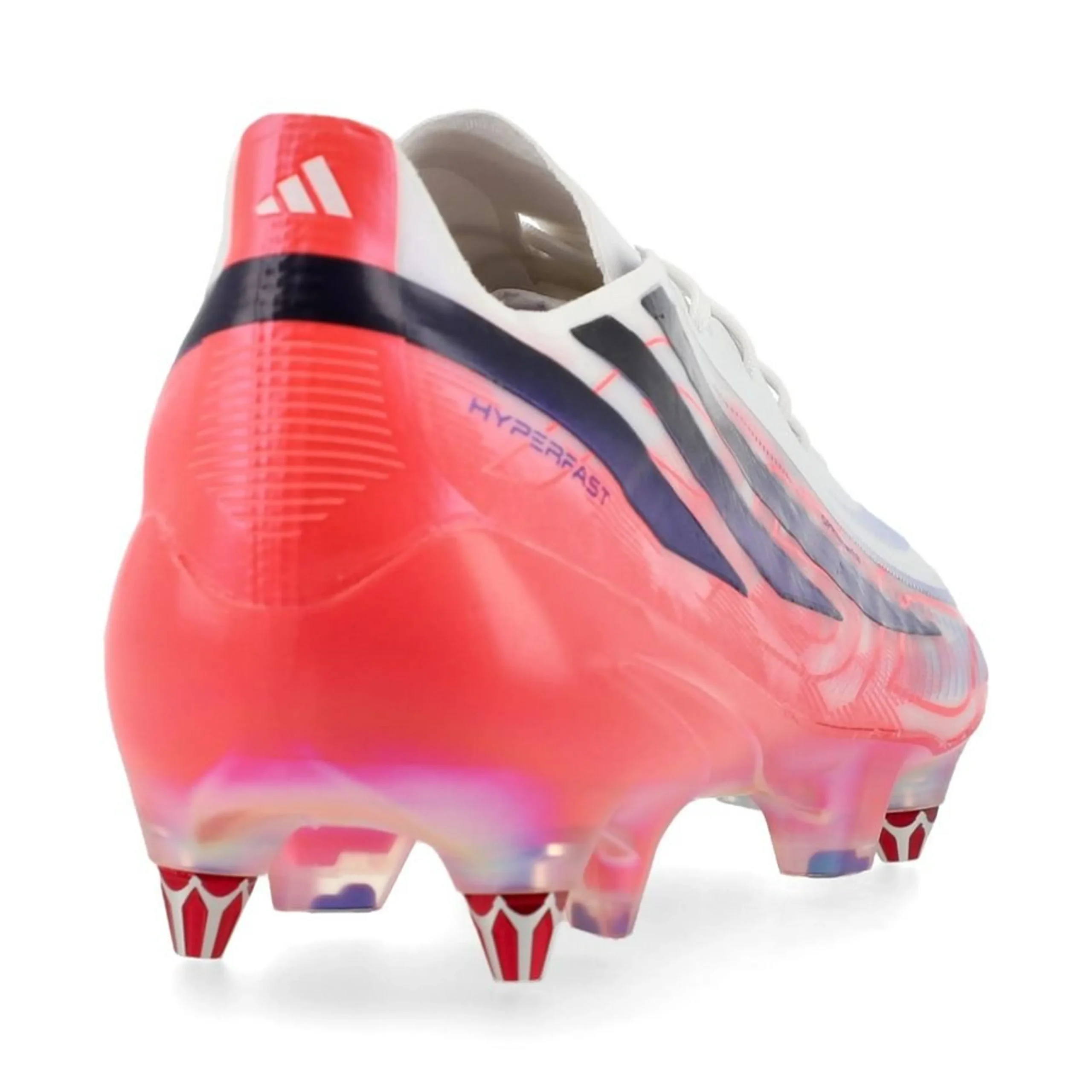 adidas F50 Hyperfast Elite Laceless FG Chaos vs Control - Footwear White/Solar Purple/Solar Turbo Kids – תמונה 3