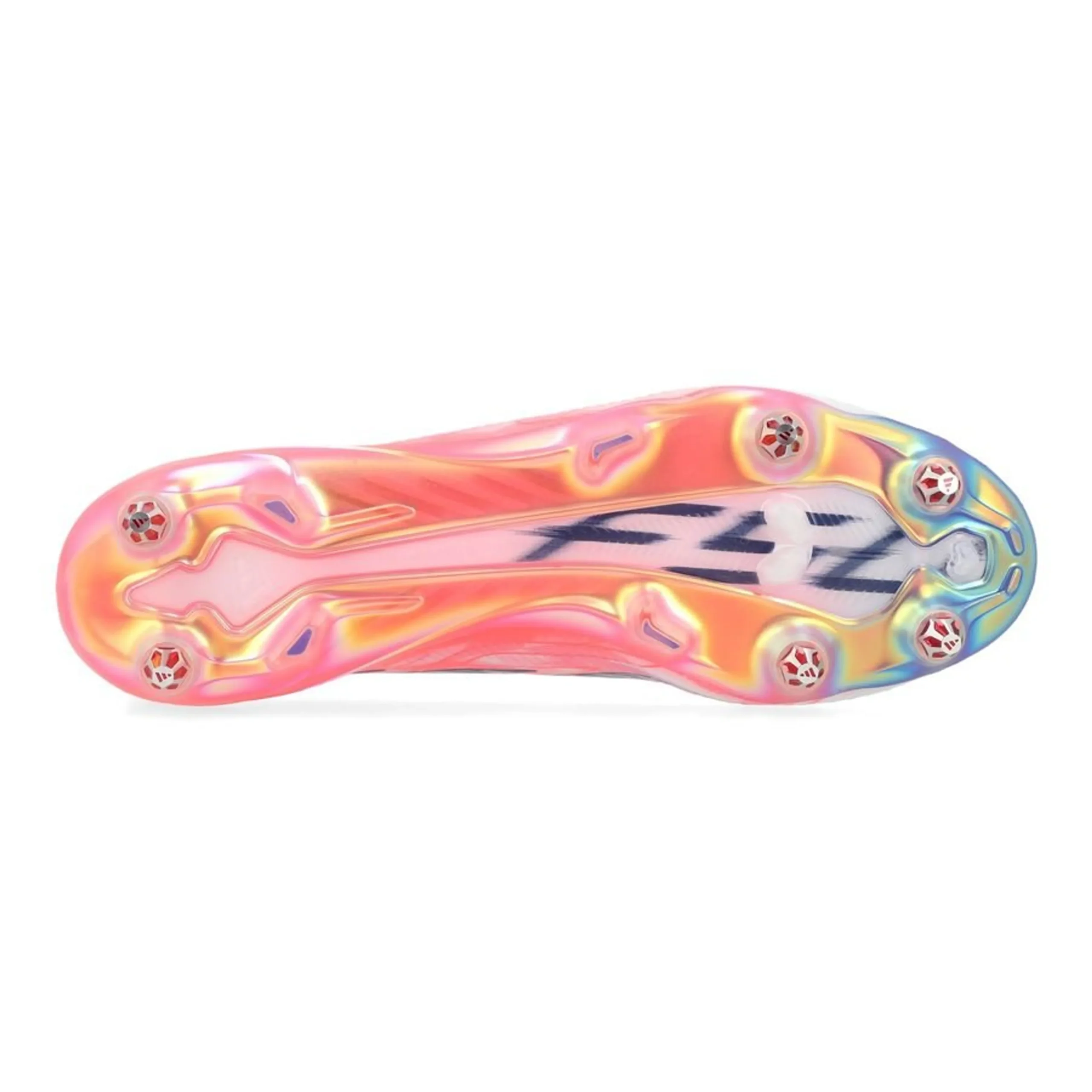 adidas F50 Hyperfast Elite Laceless FG Chaos vs Control - Footwear White/Solar Purple/Solar Turbo Kids – תמונה 4