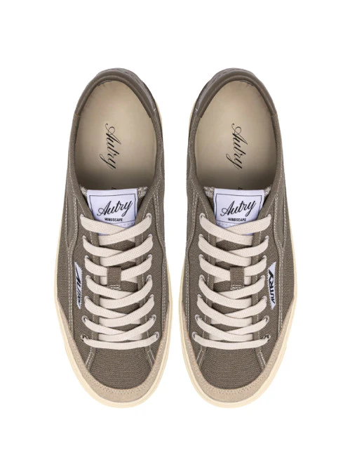 WINDSCAPE LOW SNEAKERS IN MILITARY CANVAS – תמונה 4