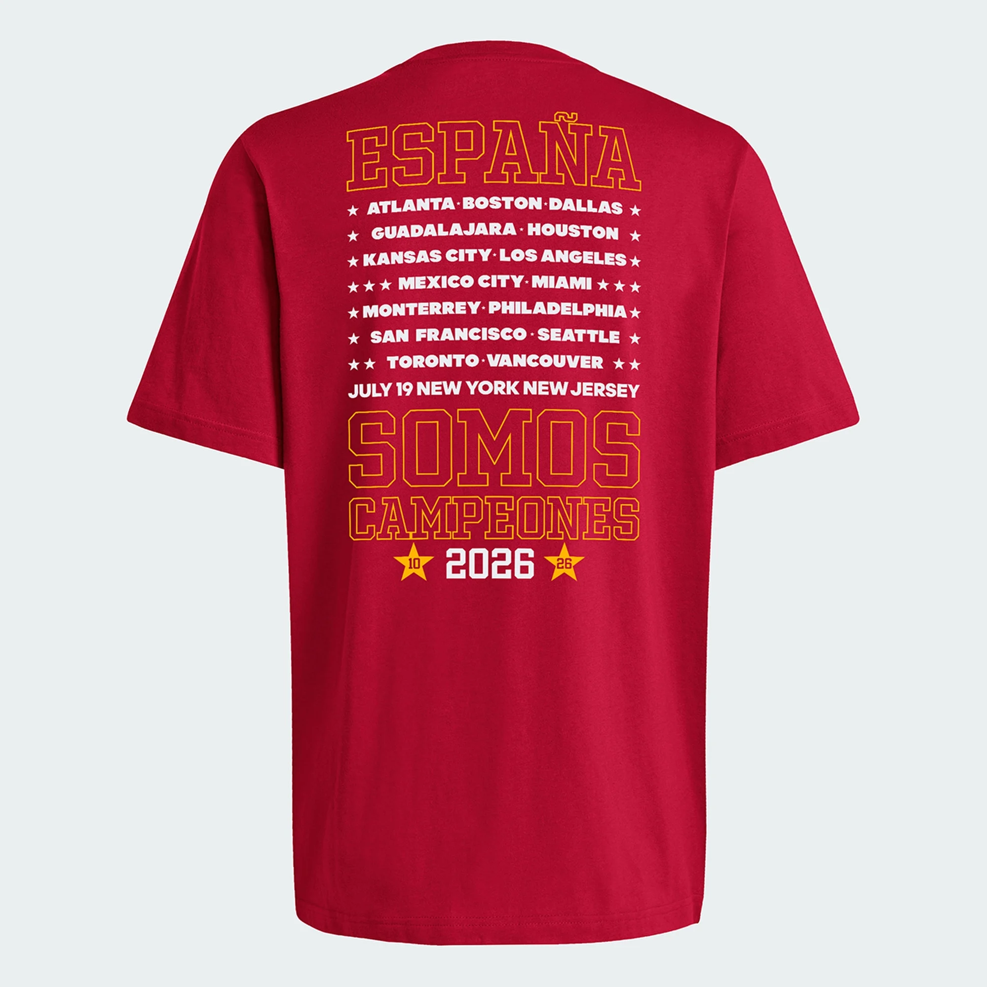 חולצת טי של adidas לטיולים של זוכי ספרד 2026 - לבן – תמונה 2