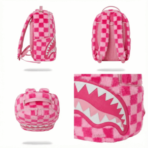 תיק גב (Sprayground Shark Mouth – פרווה ורודה)