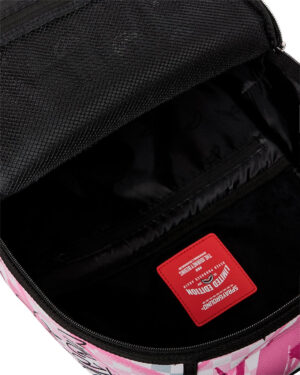 תיק גב Sprayground ורוד בעיצוב גרפיטי – דגם Pink Doodle Shark